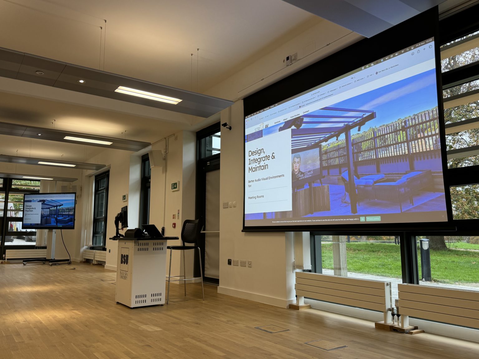 Bath Spa University AV setup