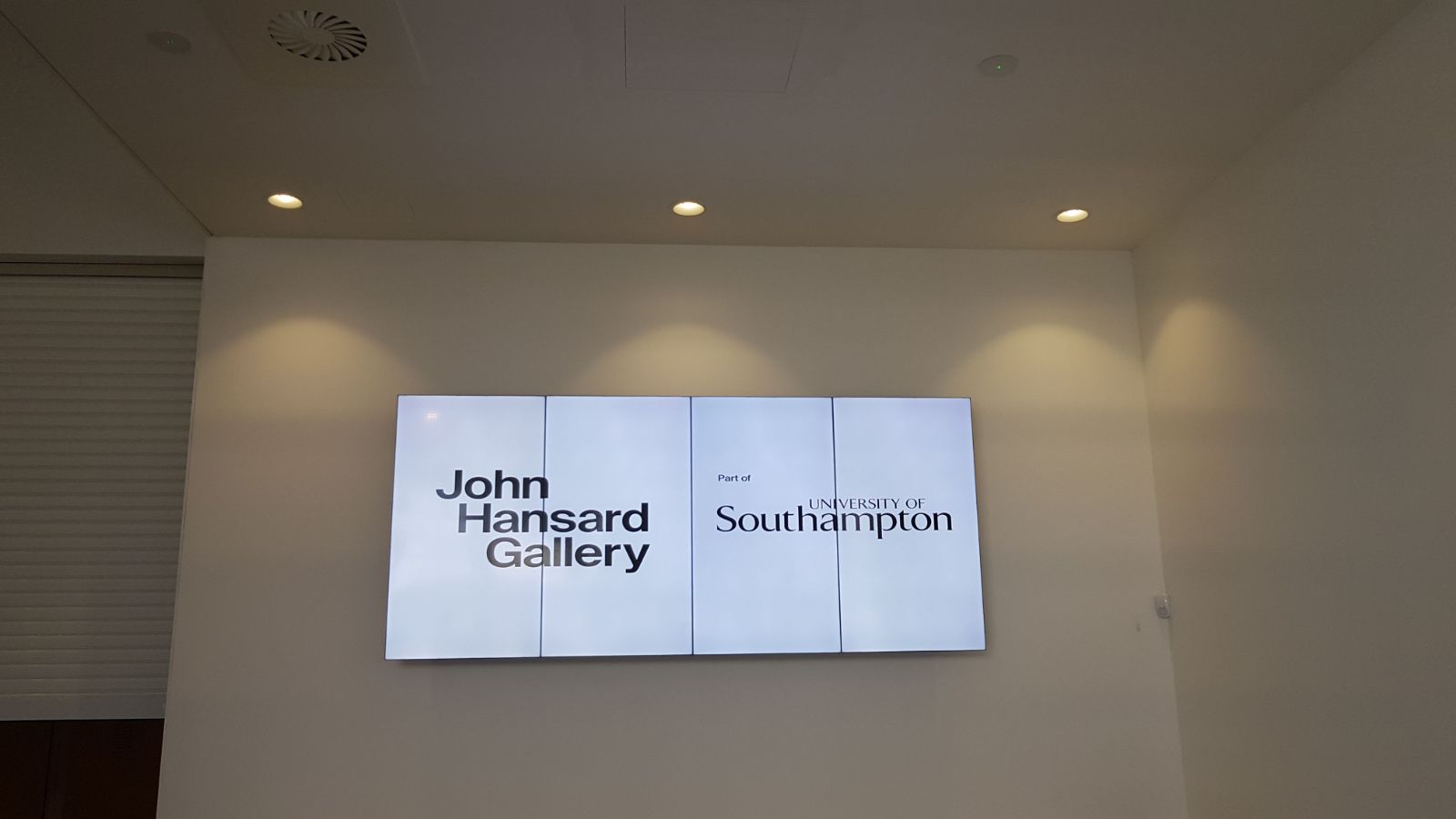University of Southampton John Hansard Gallery Videowall