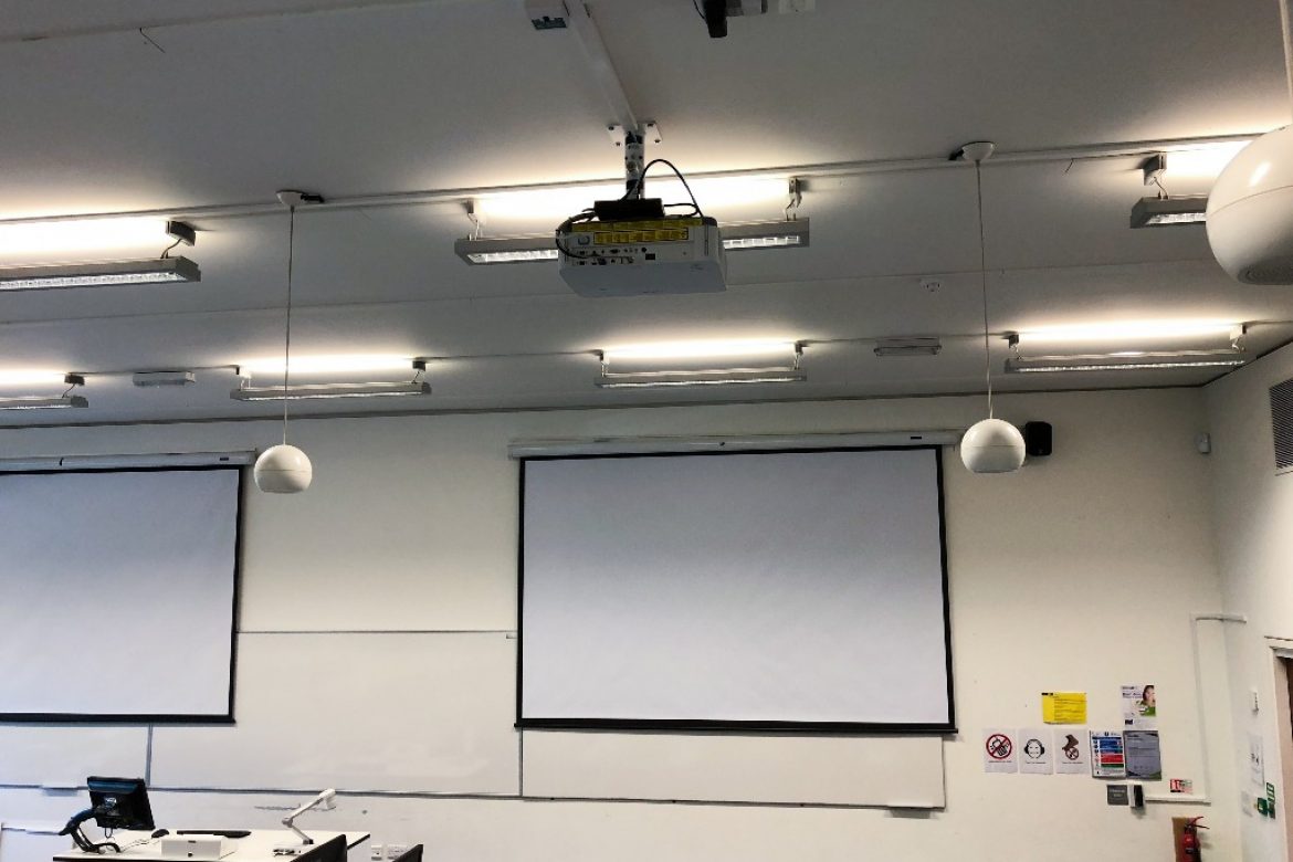 AV refresh for Bayfordbury campus at University of Hertfordshire, projector