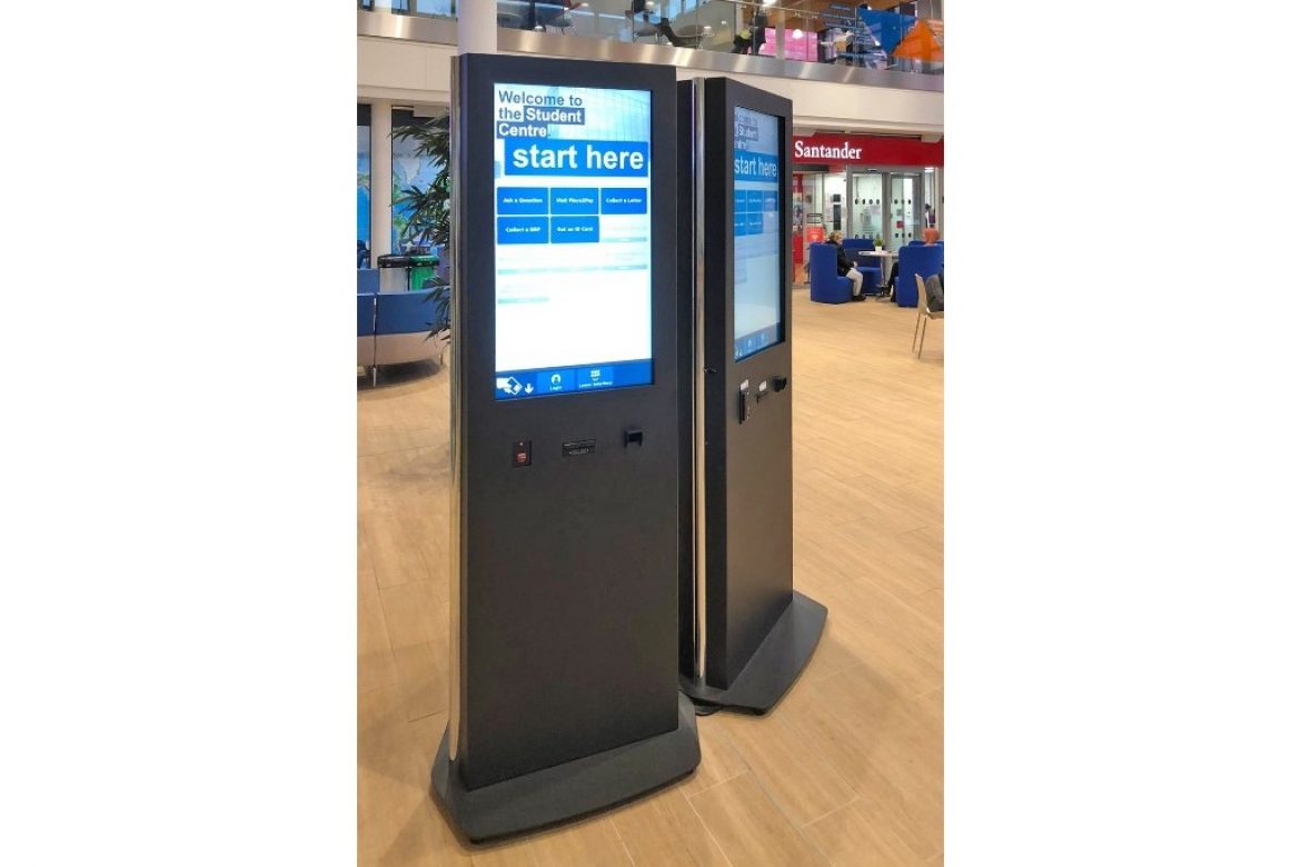 Innovative digital signage solution for Student Centre at University of Herts, one totem