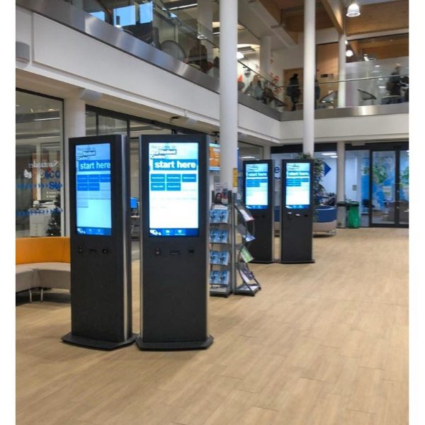 Innovative digital signage solution for Student Centre at University of Herts, two totems