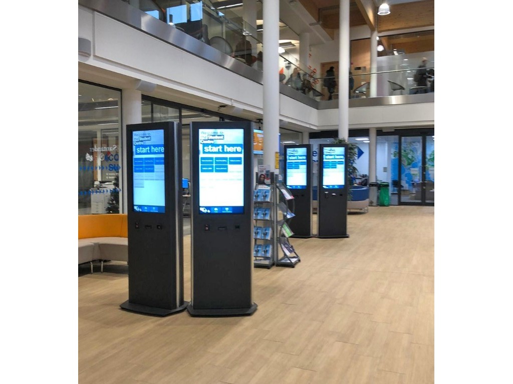 Innovative digital signage solution for Student Centre at University of Herts, two totems