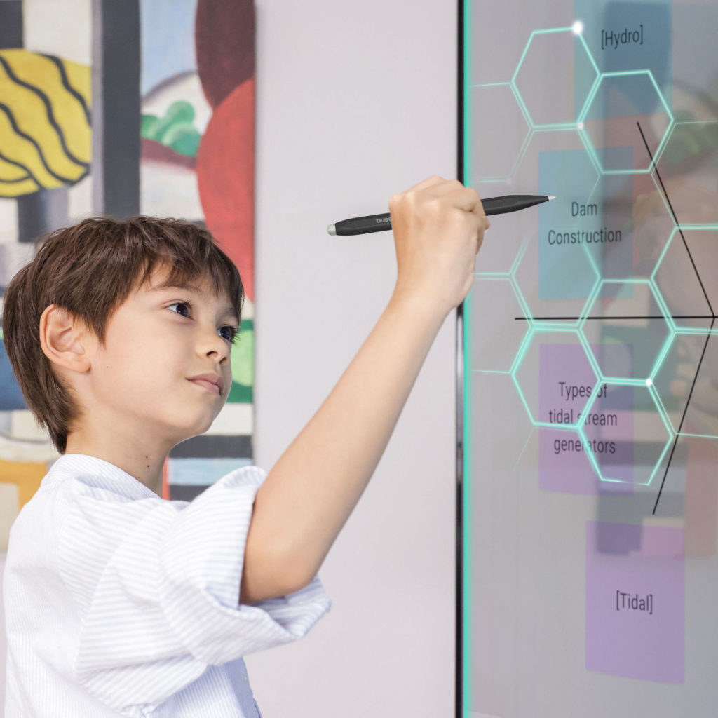 Interactive whiteboard in classroom